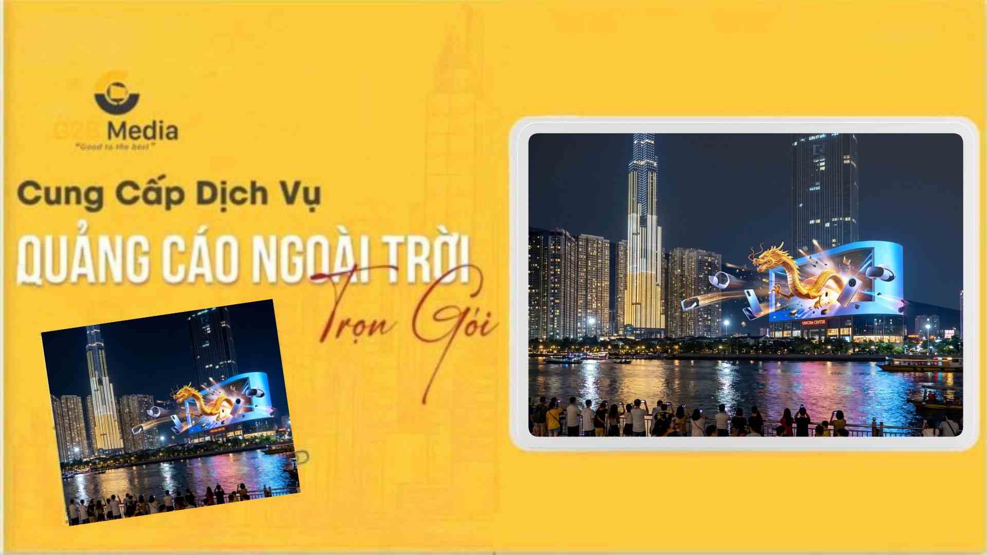 Hiệu ứng 3D Billboard quảng cáo tại Landmark 81 minh họa cho xu hướng Digital Billboard là gì