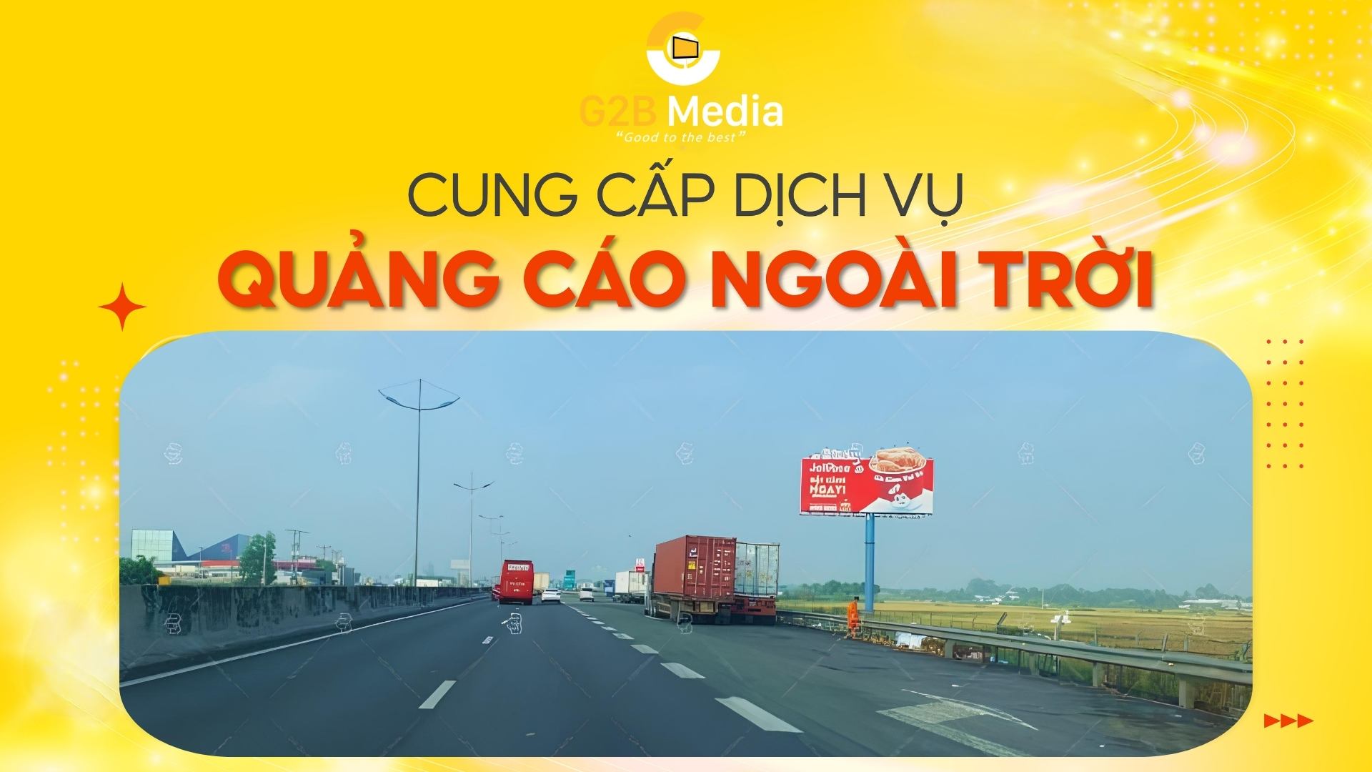 Billboard là bảng quảng cáo tấm lớn đứng độc lập.