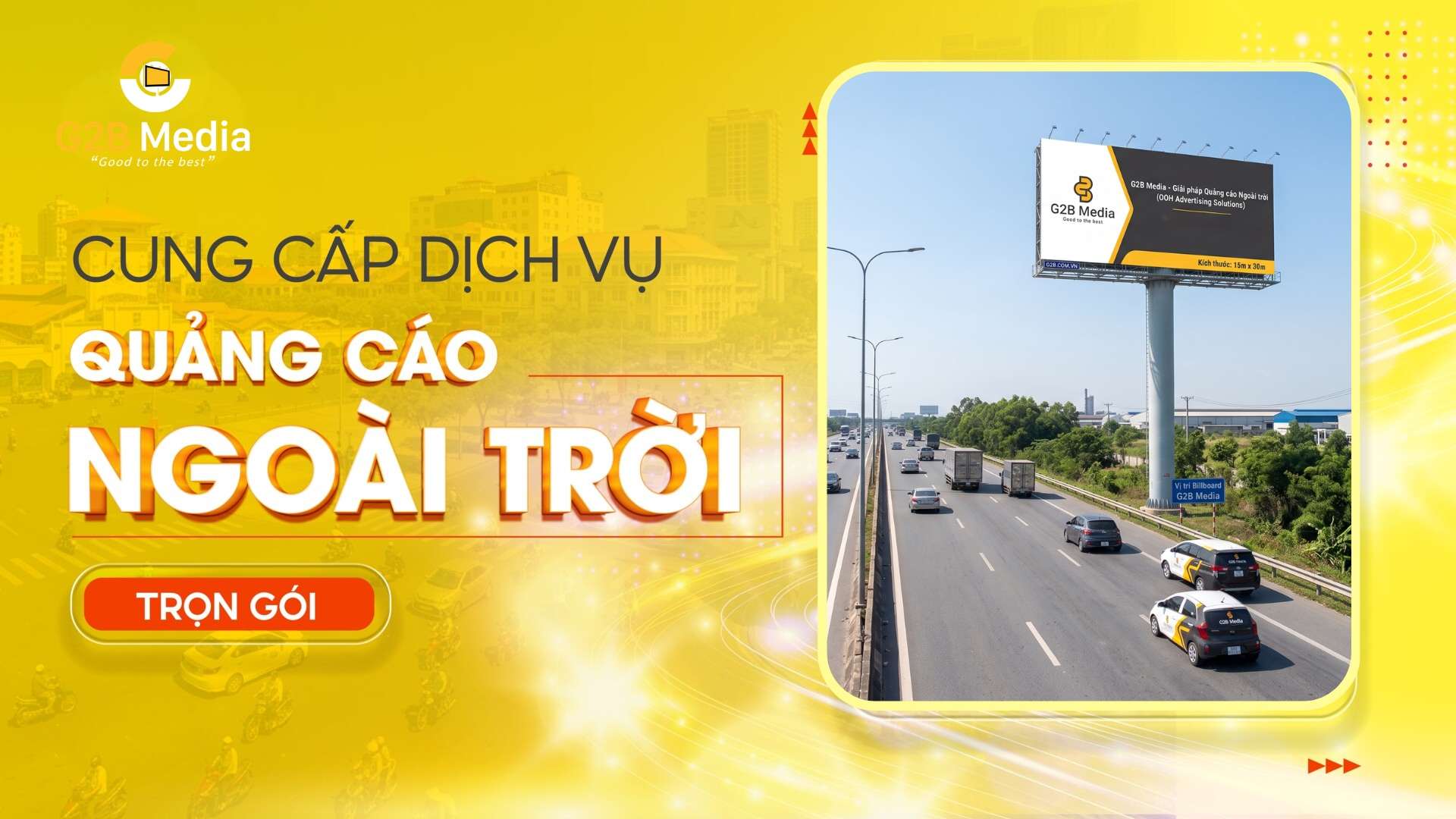 Kích thước biển quảng cáo cao tốc lớn.