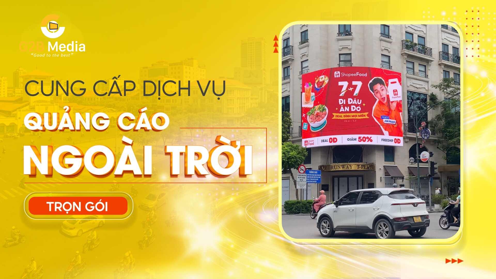 Biển quảng cáo màn hình LED quảng cáo ngoài trời.