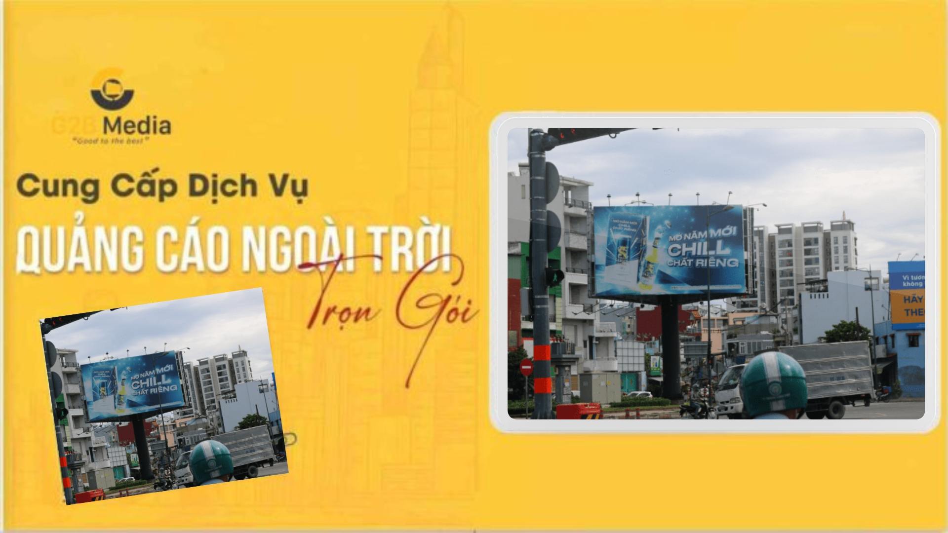 Quảng cáo bảng billboard 3 mặt.