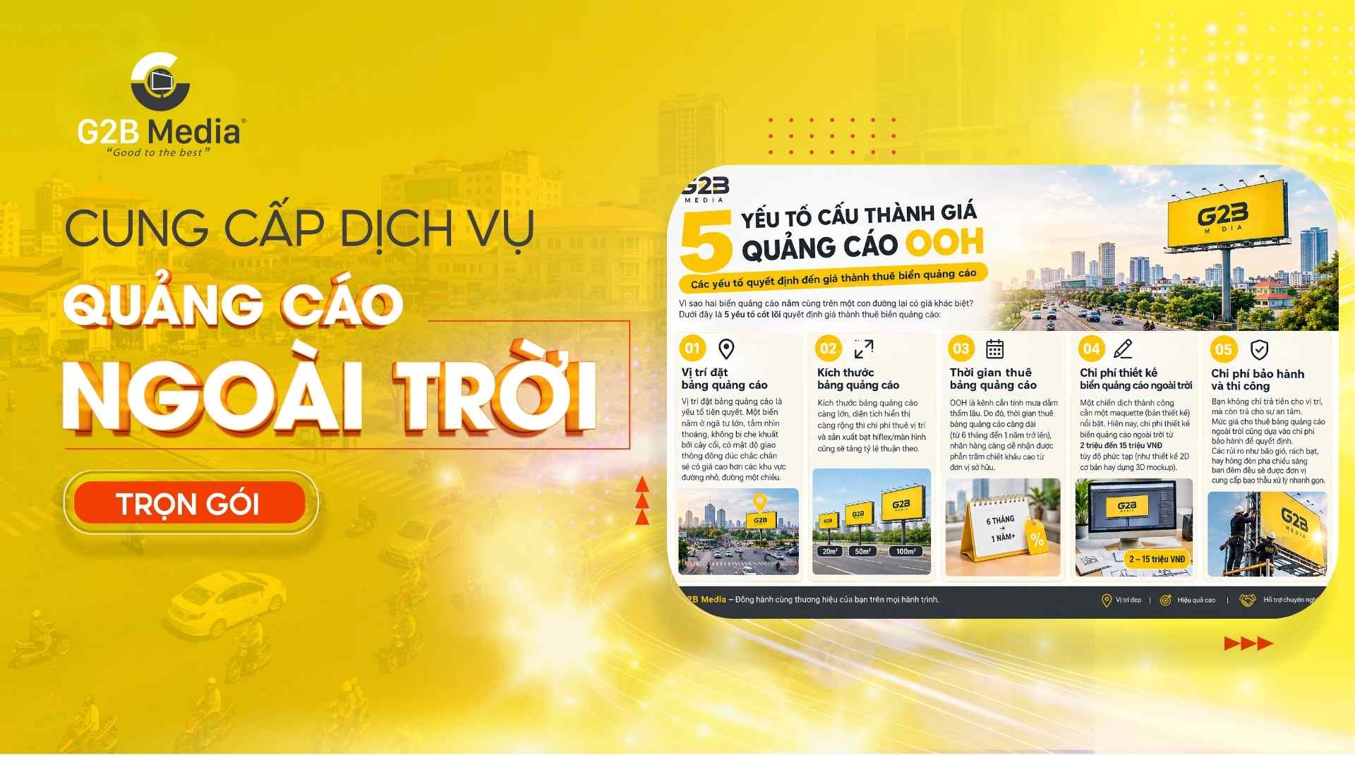 Các yếu tố quyết định chi phí quảng cáo ngoài trời.
